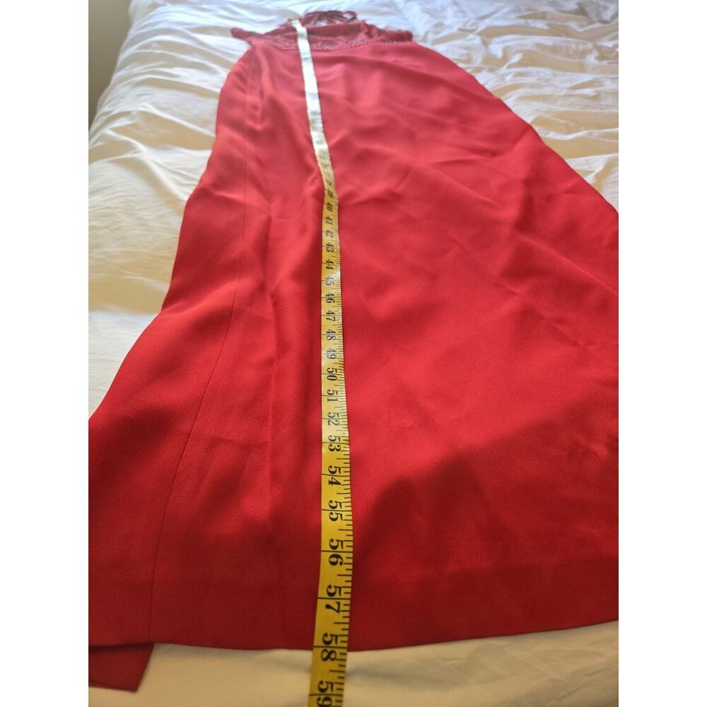 Vtg Y2k Pinky & Me Red Beaded Formal Evening Gown Prom Siren Pageant Glam Size 8 - Picture 8 of 12